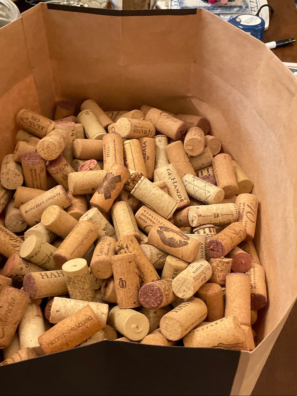 8 pound bag of Wine Corks!  Perfect for craft or display.